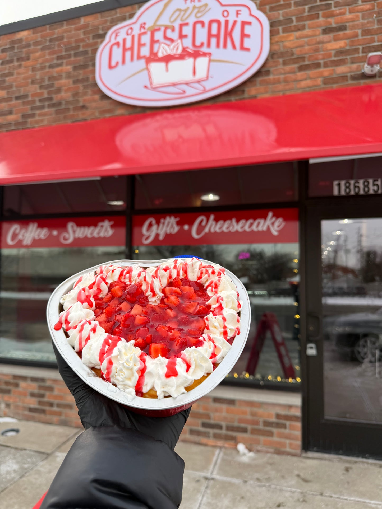 A 9 inch Pan Heart Shaped Cheesecake