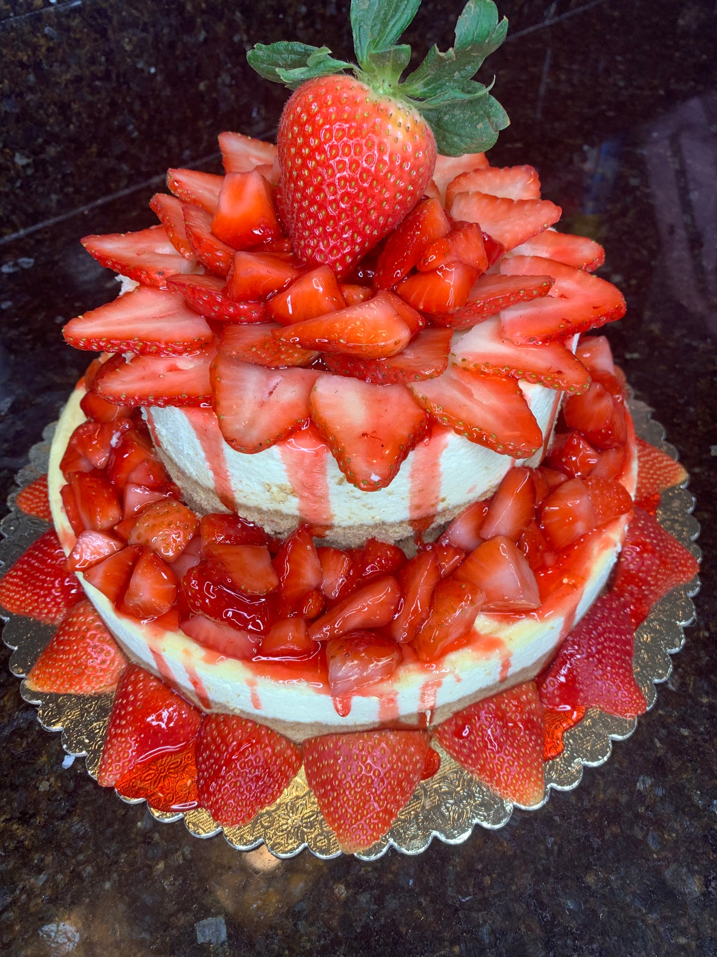 Fruit Topping Tier Cheesecake